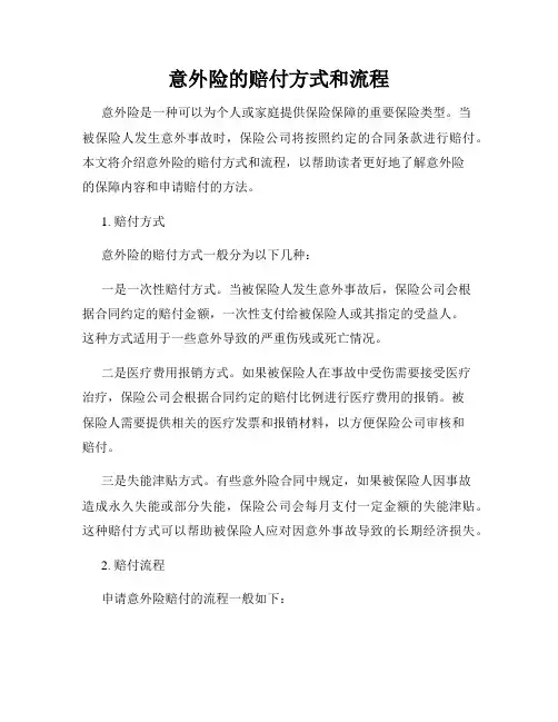 意外险的赔付方式和流程