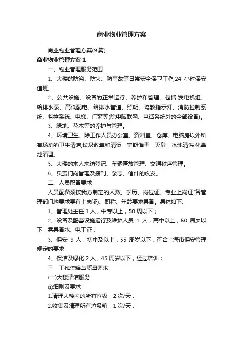 商业物业管理方案
