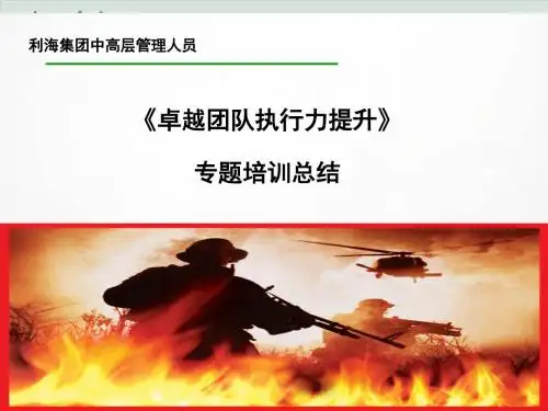 卓越团队执行力提升专题培训PPT课件( 32页)