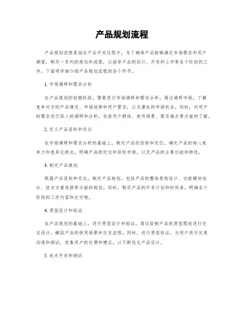 产品规划流程