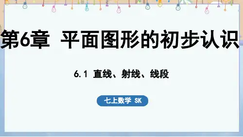 2024年秋季学期新苏科版7年级上册数学课件 6.1 直线、射线、线段