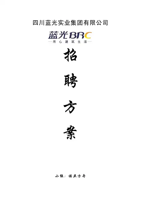 蓝光集团招聘方案--模拟招聘会