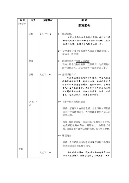导师手册范本