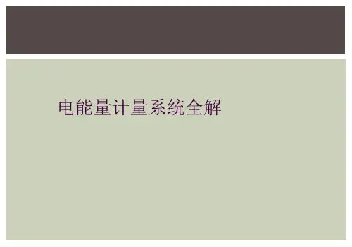 电能量计量系统全解