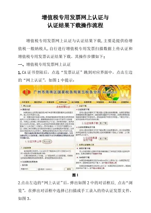 增值税专用发票网上认证与认证结果下载操作流程