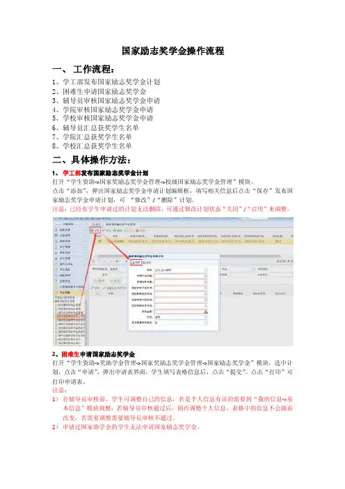 国家励志奖学金操作流程.x