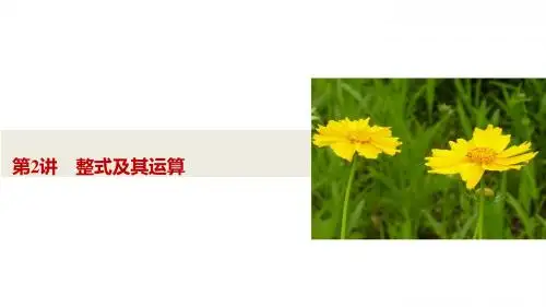 中考数学总复习2整式及其运算 (共26张)