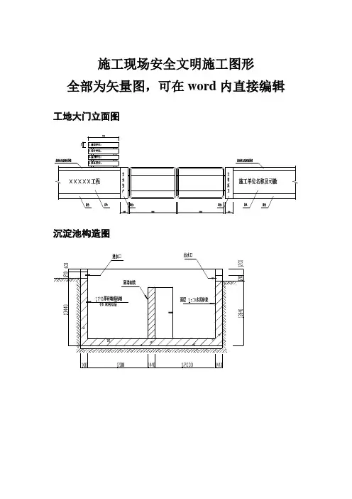 施工现场安全文明施工示意图集【矢量图】