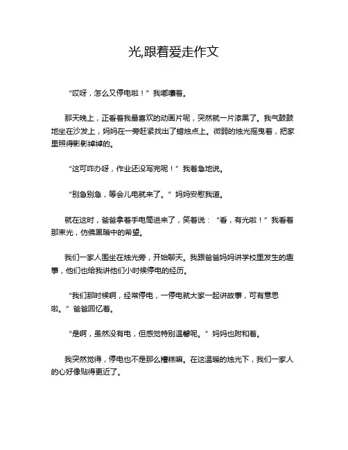 光,跟着爱走作文