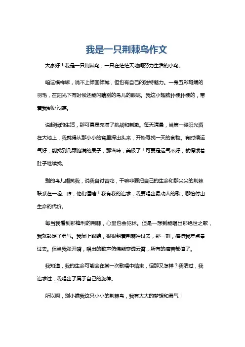 我是一只荆棘鸟作文