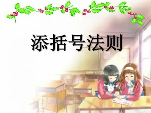 添括号法则课件