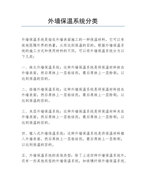 外墙保温系统分类