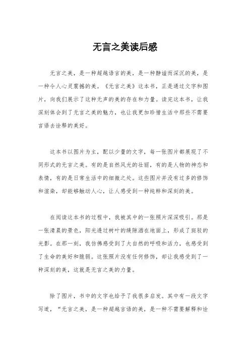 无言之美读后感
