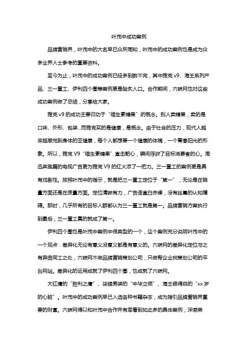 叶茂中成功案例