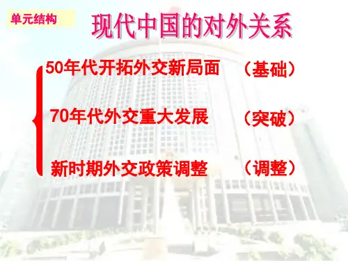 人民版必修一专题五第一课 新中国初期的外交   课件 (共52张PPT)