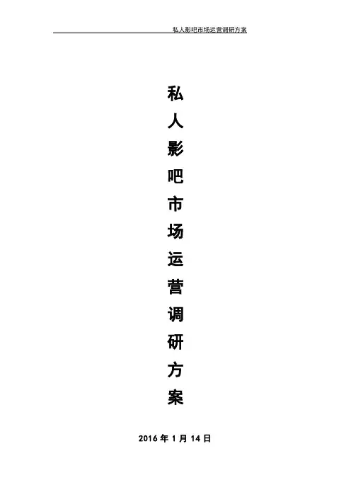 私人影吧方案