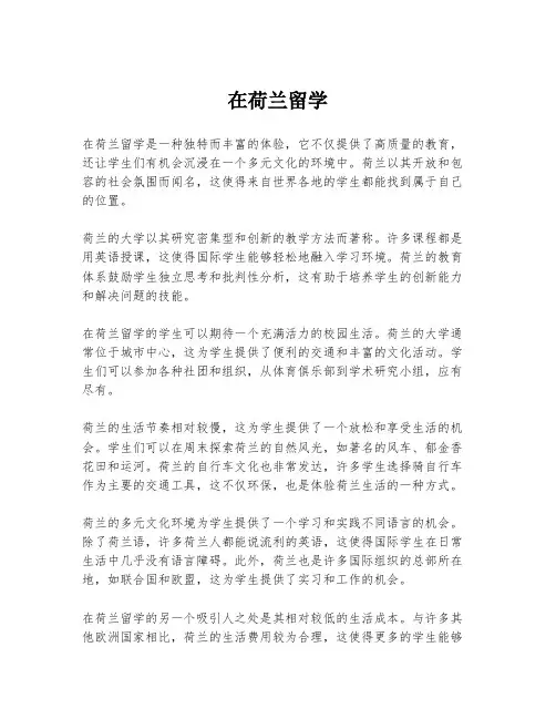 在荷兰留学