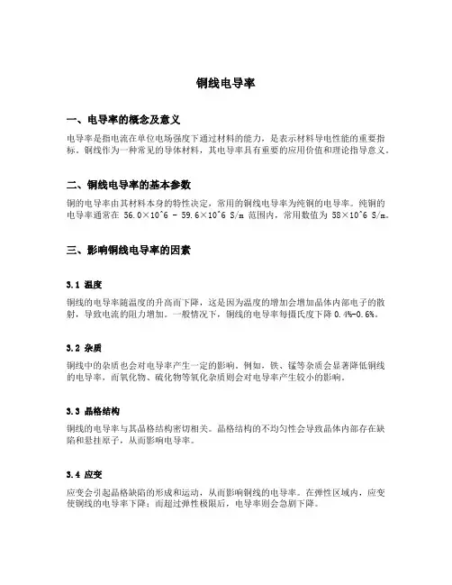 铜线电导率