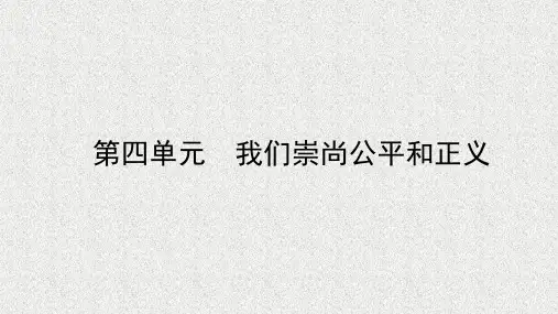 中考政治八下第四单元我们崇尚公平和正义课件54