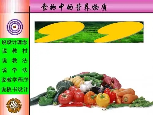 食物中的营养物质说课课件