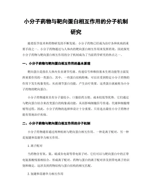 小分子药物与靶向蛋白相互作用的分子机制研究
