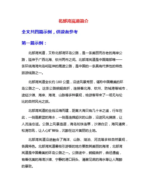 北部湾岚道简介