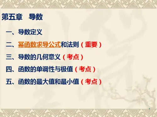 成人高考数学—导数PPT课件