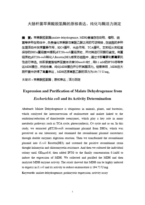解脂耶氏酵母异柠檬酸脱氢酶基因的克隆与表达