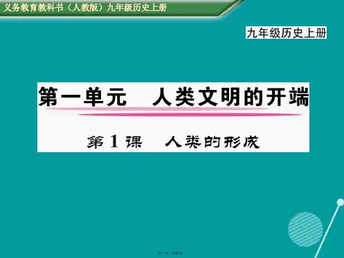 九年级历史上册第1课人类的形成课件新人教版[1]
