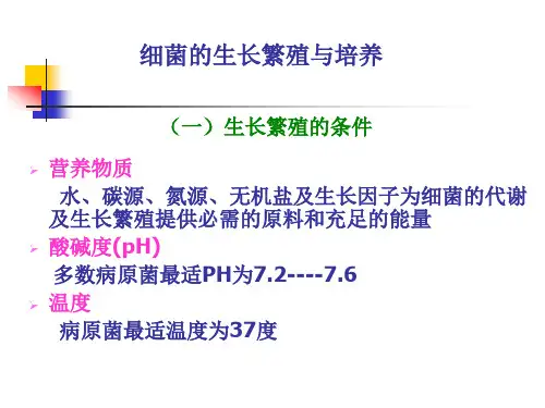 细菌的生长繁殖