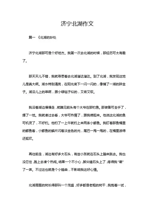 济宁北湖作文