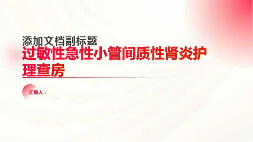 过敏性急性小管间质性肾炎护理查房PPT