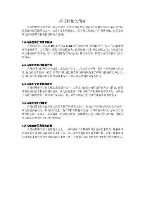 兵马俑相关简介