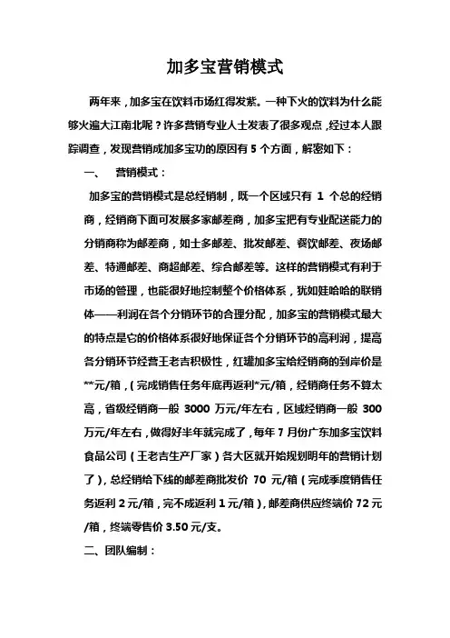快消品营销模式