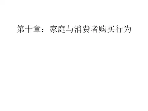 家庭与消费行为案例