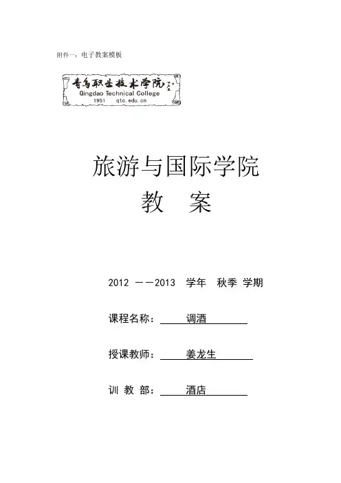 调酒课教案第七节-金酒