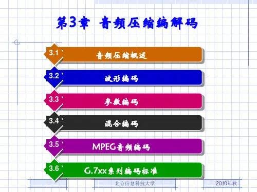 3-数字音频压缩及标准