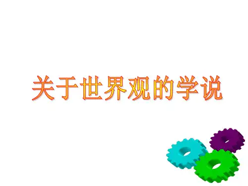 人教版高中政治必修四课件：关于世界观的学说