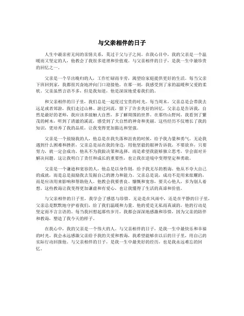 与父亲相伴的日子