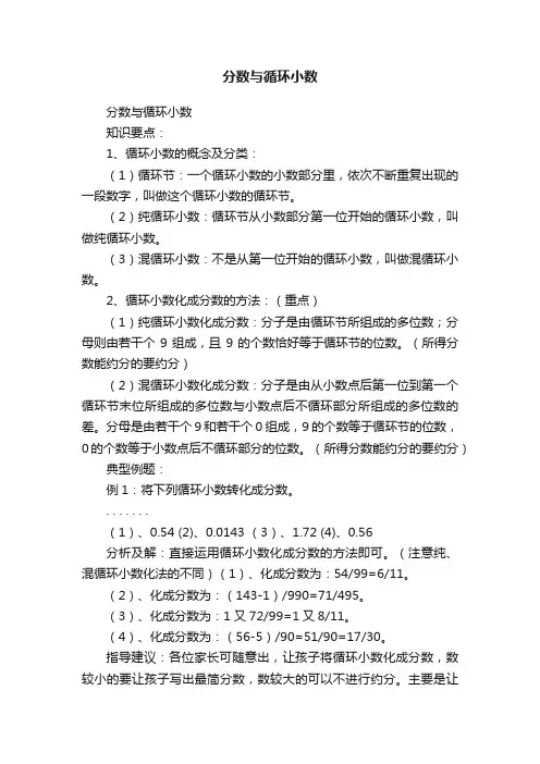 分数与循环小数