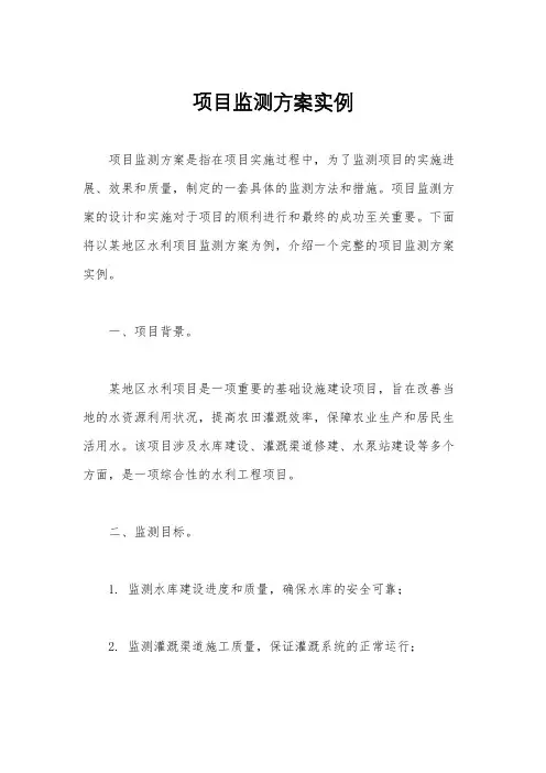 项目监测方案实例