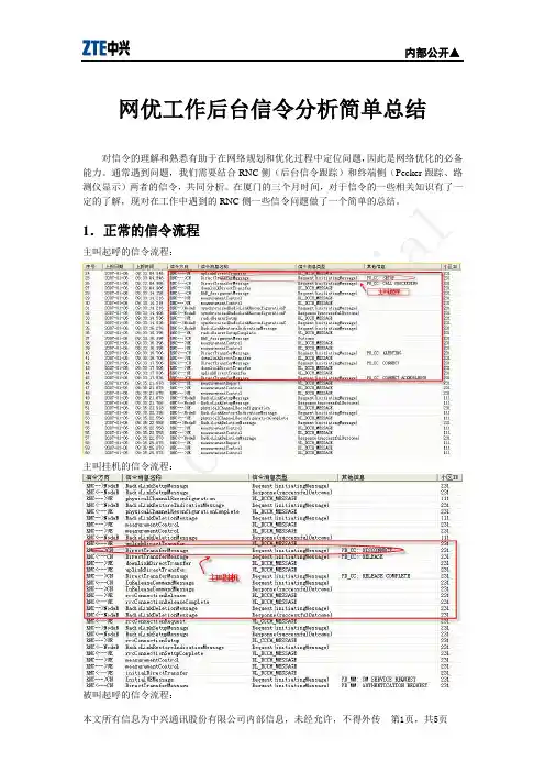 信令流程经验总结(在写)