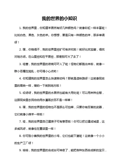 9-6-1-我的世界的小知识