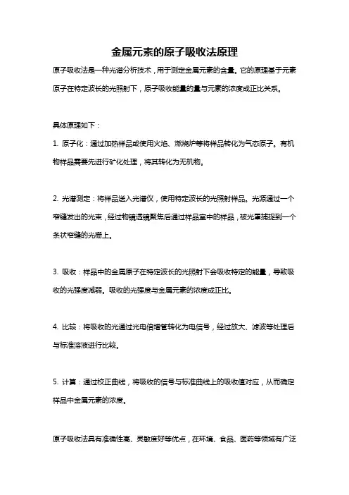 金属元素的原子吸收法原理