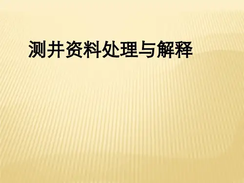 测井资料处理与解释(简化版)