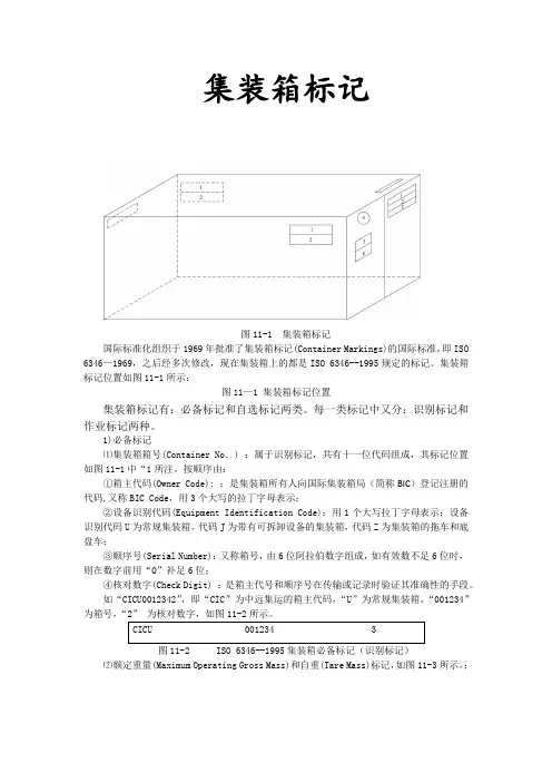 集装箱标志