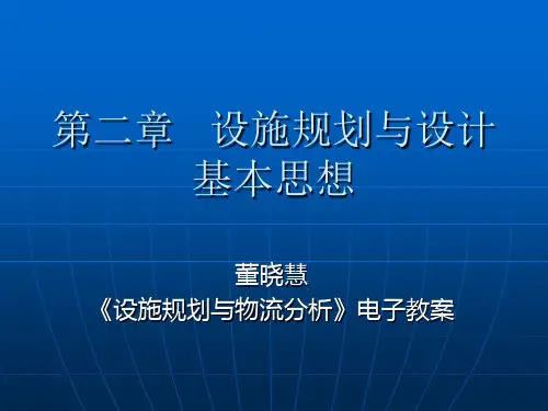 第二章   设施规划与设计基本思想 设施规划与物流分析课件