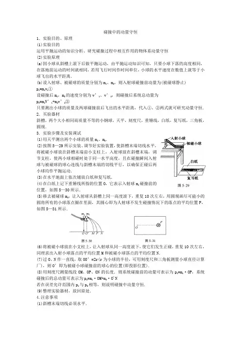 实验验证动量守恒定律