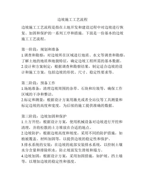 边坡施工工艺流程