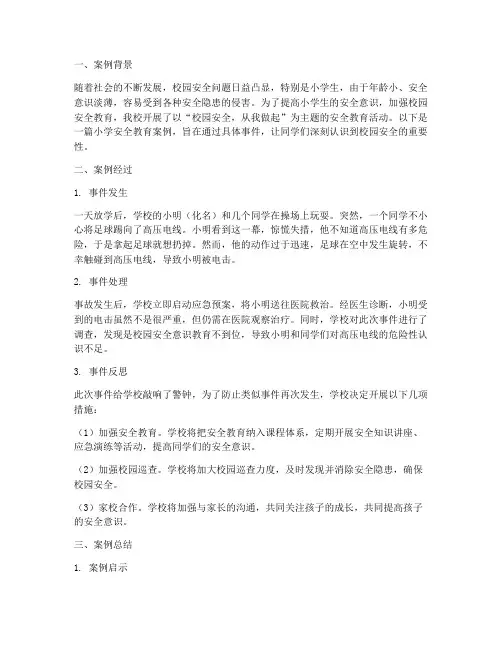 小学安全教育案案例